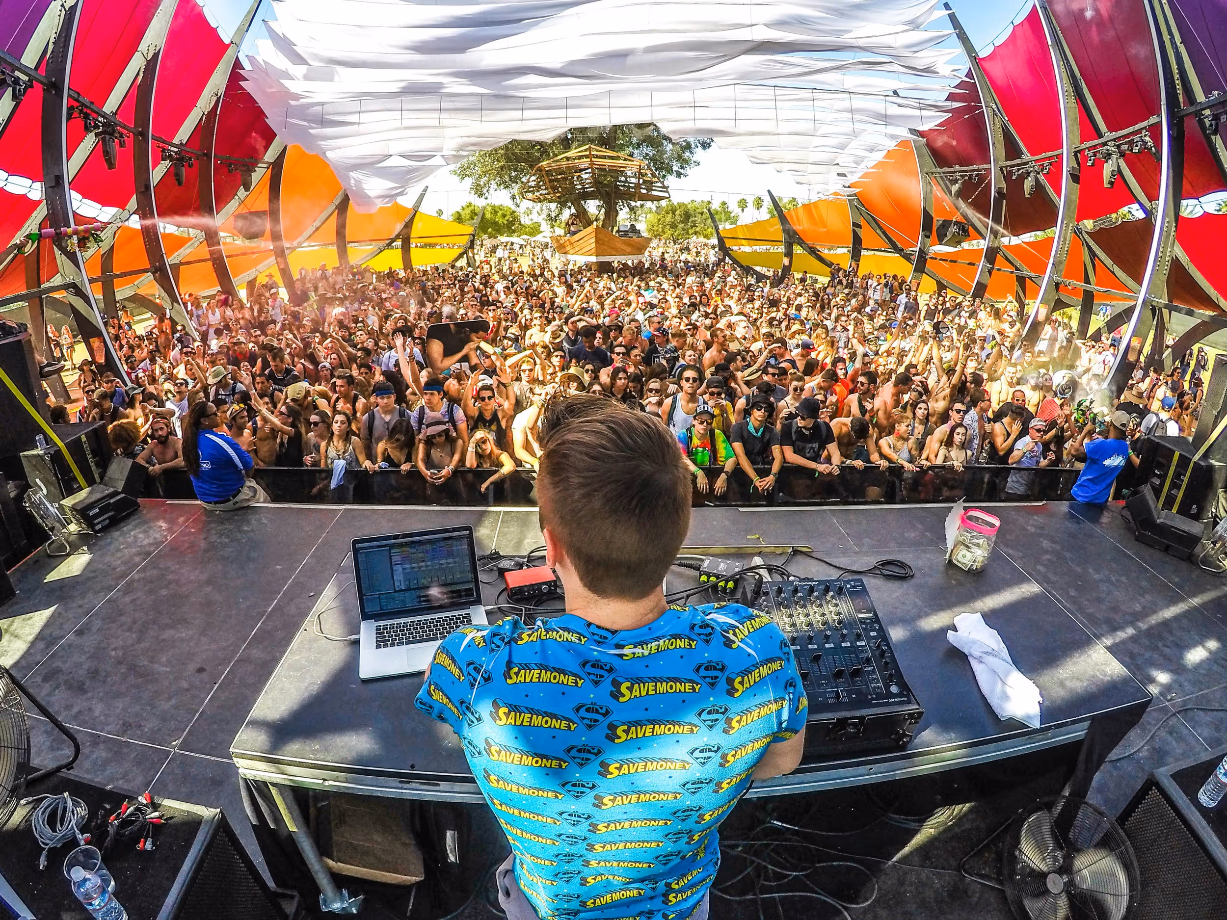 DJ performing at outdoor festival